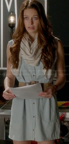 Marley’s chambray/denim shirtdress on Glee