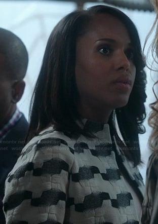 Olivia’s black and white patterned jacket on Scandal