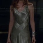 Abby’s satin gown on Scandal