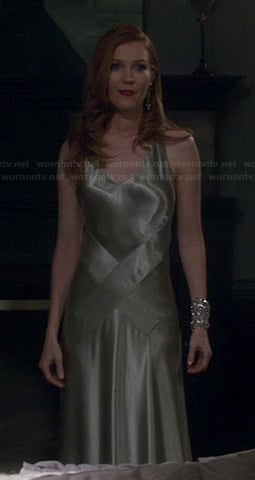 Abby’s satin gown on Scandal