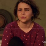 Amber’s burgundy polka dot sweater on Parenthood