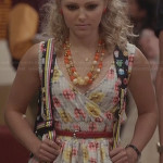 Carrie’s tiered dress with checked floral print on The Carrie Diaries