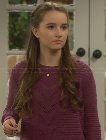 Eve’s purple sweater on Last Man Standing