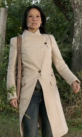 Joan’s asymmetric coat on Elementary