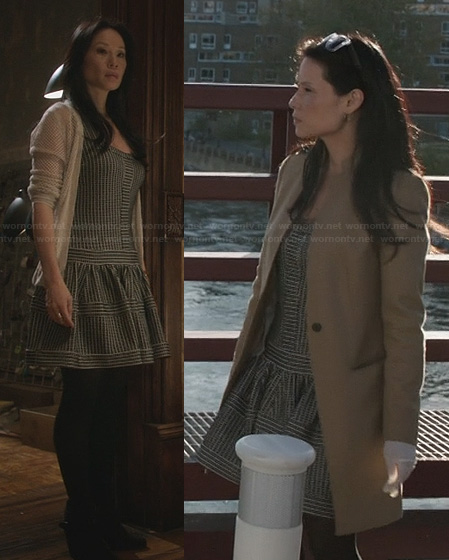 Joan’s striped drop-waist dress on Elementary