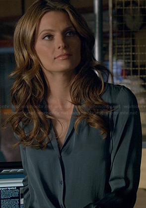 Beckett’s blue silky blouse on Castle
