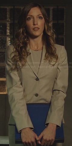 Laurel’s beige blazer on Arrow