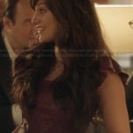 Layla’s purple leather polka dot dress on Nashville