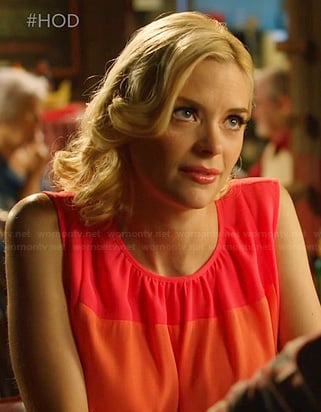 Lemon’s pink and orange colorblock dress on Hart of Dixie