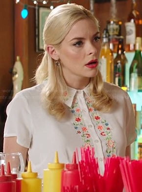 Lemon’s white shirtdress with floral embroidery on Hart of Dixie