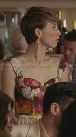 Margaux’s onion print dress on Revenge