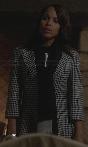 Olivia’s black and white houndstooth coat on Scandal
