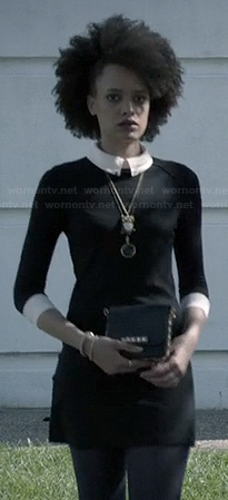 Remy’s black dress with white collar at Miranda’s funeral on Ravenswood