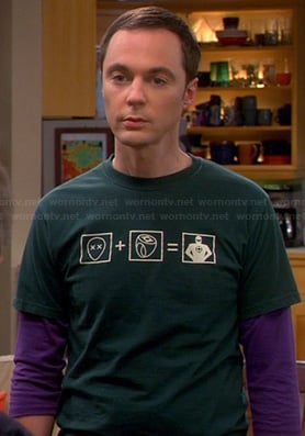 Sheldon’s Green Lantern Equation Shirt on The Big Bang Theory