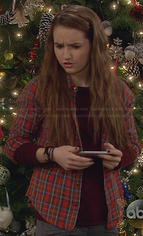Eve’s red plaid shirt on Last Man Standing