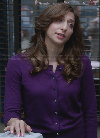 Gina’s purple cardigan on Brooklyn Nine-Nine