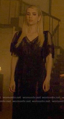 Madison’s black lace maxi dress on American Horror Story