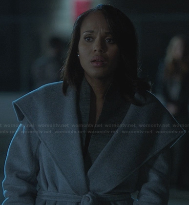 Olivia’s grey shawl collar coat on Scandal