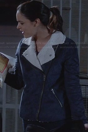 Amy’s shearling aviator jacket on Brooklyn Nine-Nine