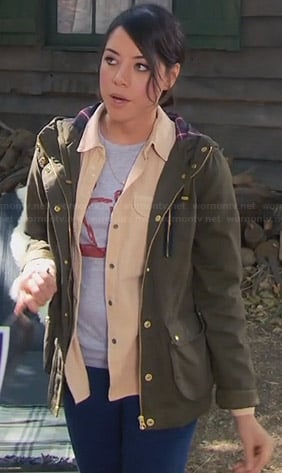 April’s green hooded jacket on Parks and Recreation
