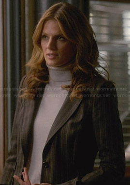 Beckett’s brown striped blazer on Castle