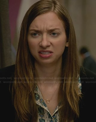 Benita’s bug print blouse on House of Lies