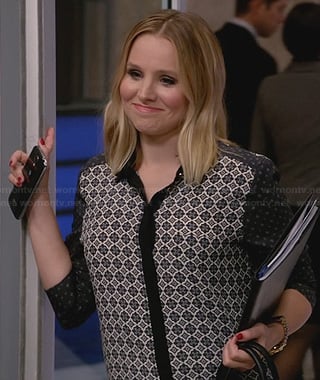 Jeannie’s mixed print drop-waist dress on House of Lies