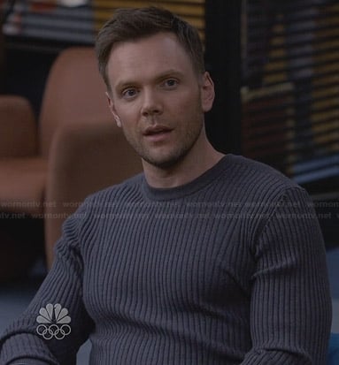 Jeff’s grey ribbed sweater on Community