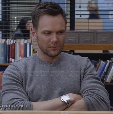 Jeff’s grey v-neck sweater on Community