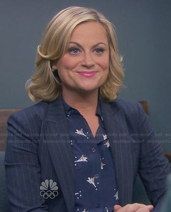 Leslie’s blue Eiffel Tower blouse on Parks and Recreation