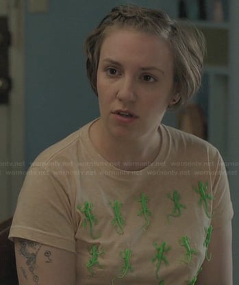 Hannah’s lizard crop top on Girls