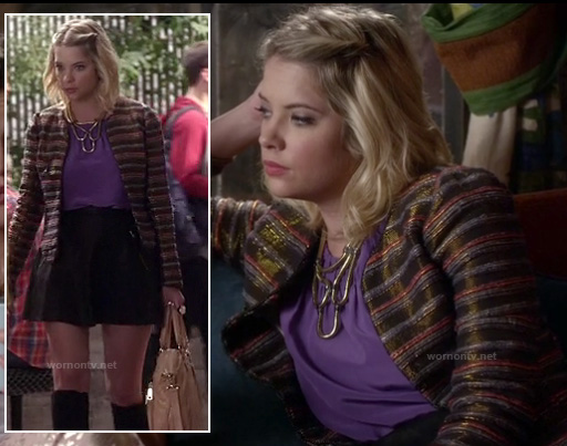 Hanna's leather skirt on Pretty Little Liars