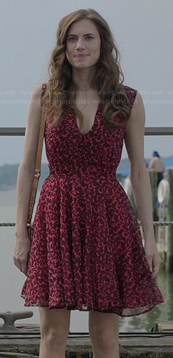 Marnie’s red leopard print dress on Girls