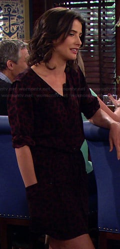 Robin’s red leopard spot print dress on How I Met Your Mother