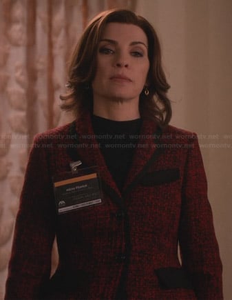 Alicia’s red tweed jacket on The Good Wife