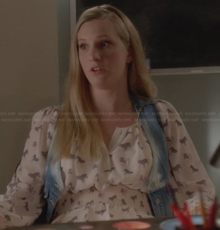 Brittany’s zebra print dress on Glee