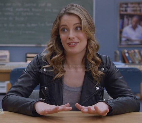 Britta’s leather biker jacket on Community