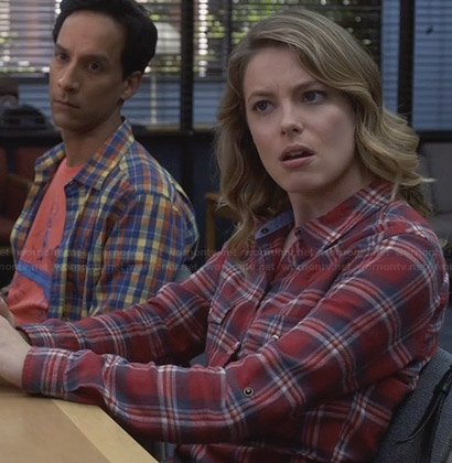 Britta’s red checked shirt on Community