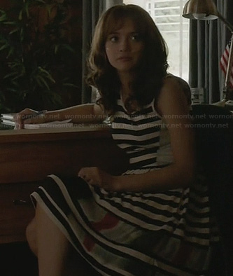 Emma’s striped dress on Bates Motel