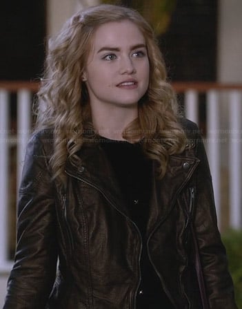 Jo’s metallic leather jacket on Twisted