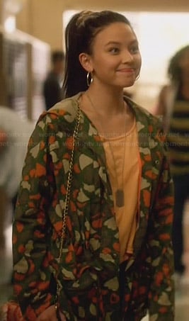 Julia’s hooded camo jacket on Star-Crossed
