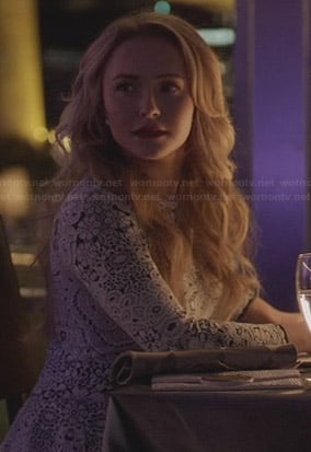 Juliette’s white lace long sleeve dress on Nashville