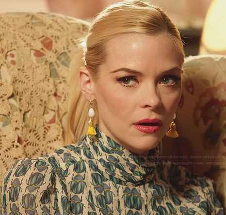 Lemon’s beetle printed blouse on Hart of Dixie