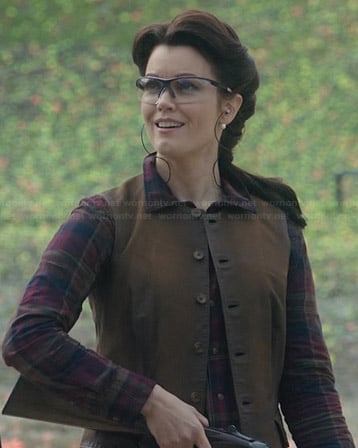 Mellie’s plaid shirt on Scandal