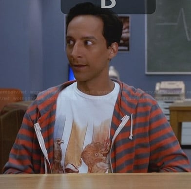 Abed’s animal Harry Potter themed tee on Community
