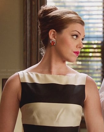 AnnaBeth’s black and white striped dress on Hart of Dixie