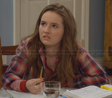Eve’s studded plaid shirt on Last Man Standing