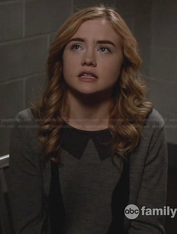 Jo’s grey faux collar sweater on Twisted
