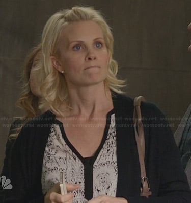 Kristina’s white dress with black trim on Parenthood