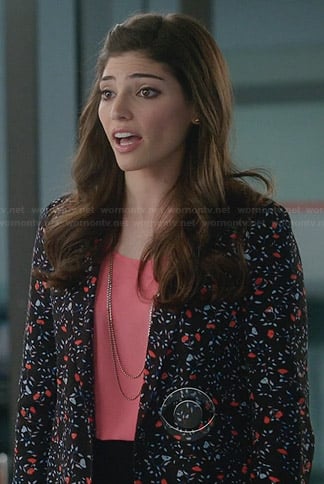 Lauren’s floral blazer on The Crazy Ones